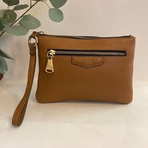 Aimee Kestenberg | Odessa | tan soft leather | charger | wristlet/pouch/clutch